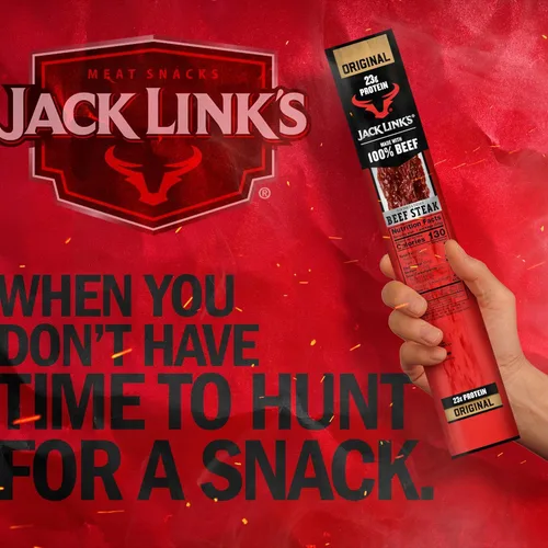 Vista 5 de Jack Link's Carne de Res en Filete, Original - Snacks de Proteína, Snack de Carne con 23g de Proteína, Hecho con 100% Carne, Envase a Granel
