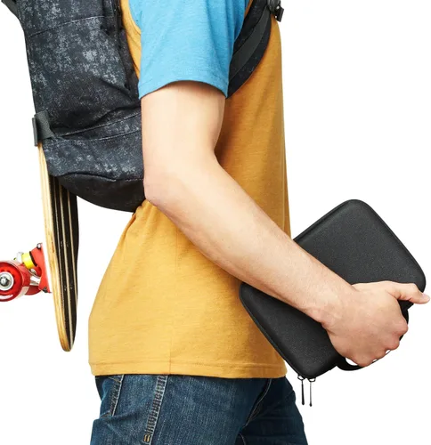 Vista 7 de Amazon Basics Estuche de transporte pequeño para GoPro y accesorios, 9 x 7 x 2.5 pulgadas, sólido, negro