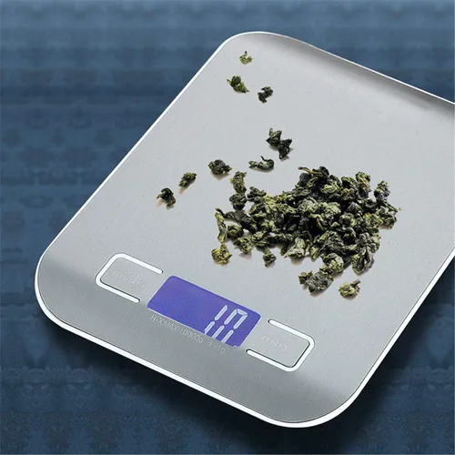 Vista 7 de TXY 0.04 oz/22.0 lbs báscula de cocina doméstica báscula electrónica de alimentos básculas dietéticas herramienta de medición Slim LCD Digital