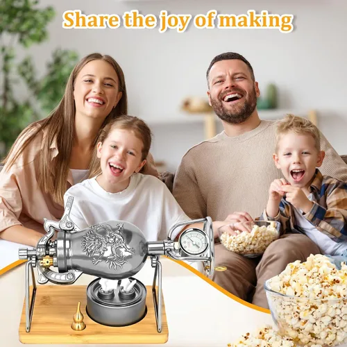 Vista 7 de Máquina china para hacer palomitas de maíz de 11.8 fl oz, mini palomitas de maíz, máquina de cañón de palomitas de maíz chinas, máquina de palomitas