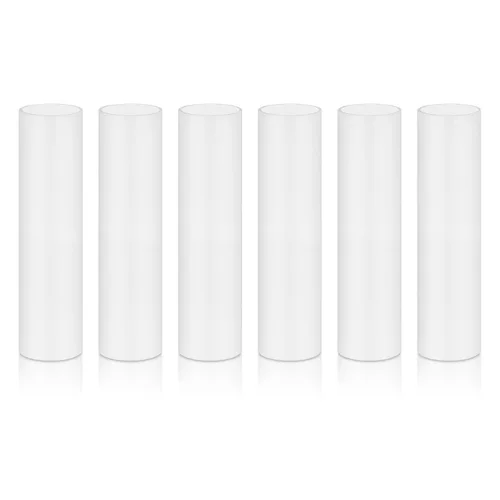 Vista 8 de Fundas de plástico blanco de 2.6 pulgadas de alto para cubrir velas, cubiertas de enchufes de candelabros (2-5/8 pulgadas de alto / 6 piezas)
