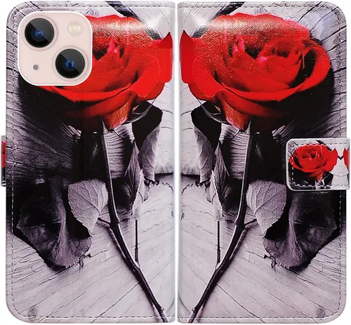 Vista 28 de Bcov Funda para iPhone 14 Plus, diseño de pájaro negro y verde con tapa para teléfono, con ranura para tarjetas, soporte para iPhone 14 Plus