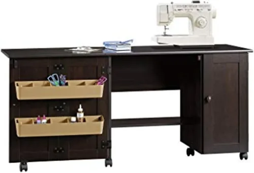 Vista 4 de Mueble móvil para costura y otras manualidades de madera de cerezo, Madera Manufacturada, Cinnamon Cherry