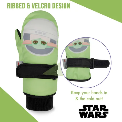 Vista 4 de Disney Guantes de Mickey Mouse para niños de 2 a 4 años guantes impermeables para niños pequeños guantes de nieve de Mickey para niños guantes
