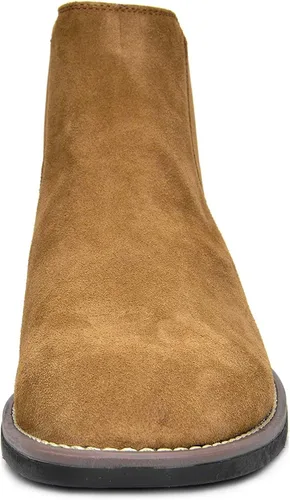 Vista 4 de Bruno Marc - Botines de gamuza de cuero para hombre tipo Chelsea