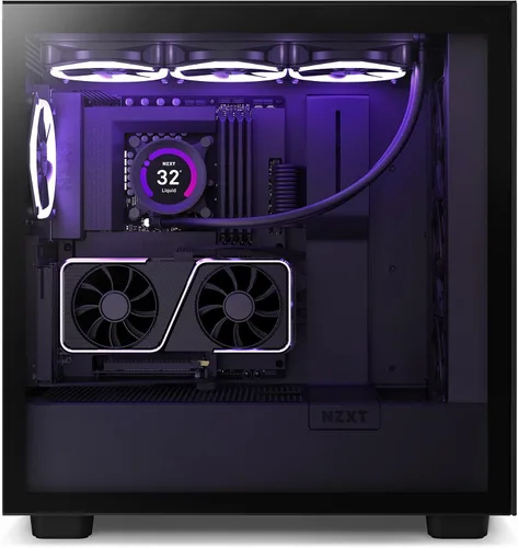 Vista 9 de NZXT Kit de montaje vertical de GPU - AB-RH175-B1-6.890 in PCIe 4.0x16 Cable elevador - Soporte de GPU - Soporte de acero resistente - Negro