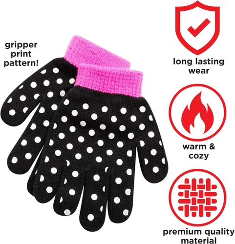 Vista 3 de Disney - Set de invierno para niñas gorro con orejeras, guantes o manoplas Elsa, Anna, Princesa (Edad 2-7)