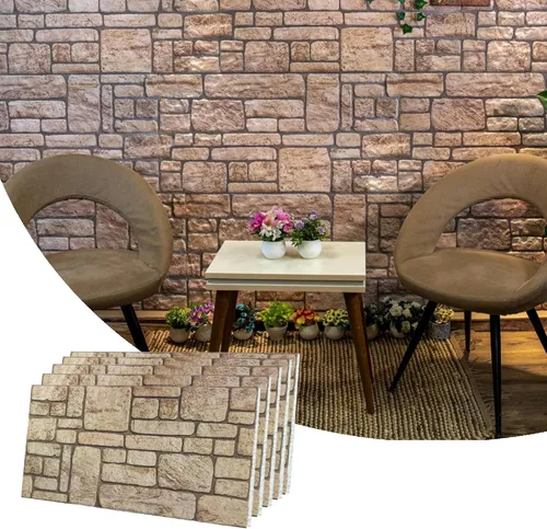 Vista 22 de Dundee Deco Paneles de pared 3D de ladrillo sintético, revestimiento, paneles de pared con aspecto de piedra gris, revestimiento de espuma