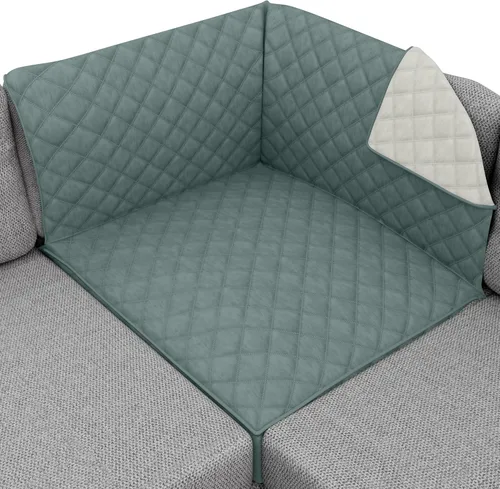 Vista 106 de Sofa Shield Funda de sofá con correa, reversible, resistente a las manchas y al desgarro, funda acolchada de microfibra, lavables, asiento de 62