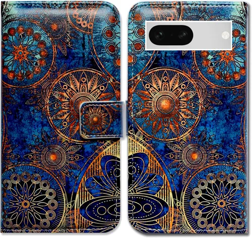 Vista 17 de Bcov Funda para Pixel 7a, diseño de pájaro negro de cuero verde con tapa para teléfono con ranura para tarjetas, soporte para Google Pixel 7a
