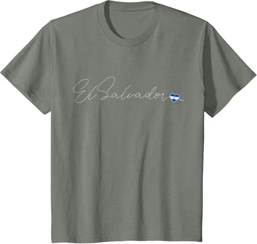 Vista 78 de Camiseta Simple Love El Salvadoreño con diseño de corazón en El Salvador
