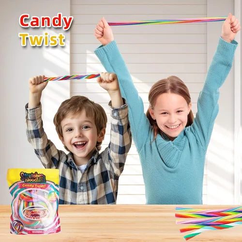 Vista 7 de Juguetes sensoriales para ansiedad, paquete de 5 cuerdas elásticas para niños, fideos de mono texturizados elásticos de 11 a 40 pulgadas, juguetes