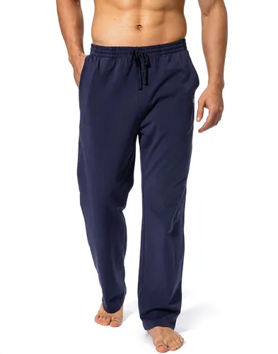 Vista 2 de Pudolla - Pantalones deportivos de algodón para hombre, para yoga, pantalones deportivos con parte inferior abierta, informal, pantalones de jersey