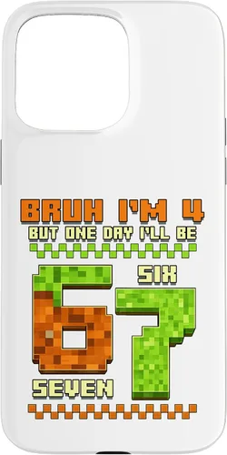 Vista 31 de Bruh I'm 4 But One-Day I'll Be 67 Retro 4th Birthday Kids Case for iPhone 17