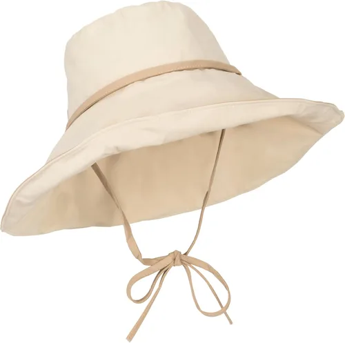 Vista 7 de Sombrero de sol de ala ancha UPF 50+ para mujer, transpirable, con protección UV, plegable para la playa al aire libre Beige