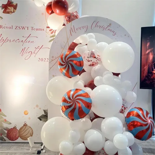 Vista 4 de Paquete de 150 globos blancos de diferentes tamaños, 18, 12, 10, 5 pulgadas, kit de arco de guirnalda de globos de fiesta de cumpleaños, baby