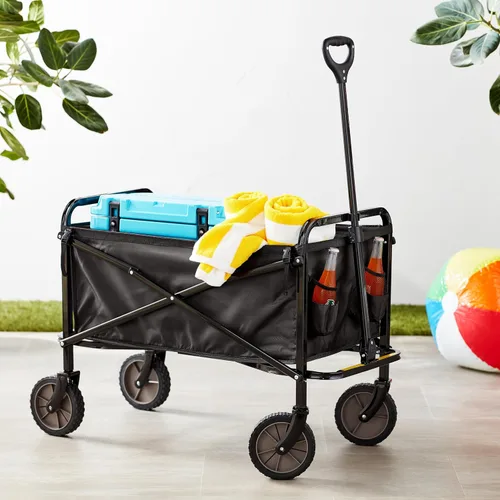 Vista 6 de Amazon Basics - Carro plegable resistente para exteriores, para deportes al aire libre, con capacidad de peso de 265 libras, para acampar, jardín