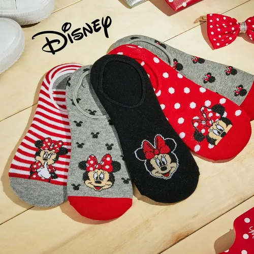 Vista 5 de Disney Calcetines tobilleros para mujeres y adolescentes que no se ven
