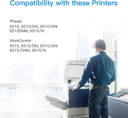 Vista 2 de LxTek Cartucho de tóner de repuesto compatible para Xerox 6510 6515 106R03480 106R03477 106R03478 106R03479 compatible con impresoras Xerox Phaser
