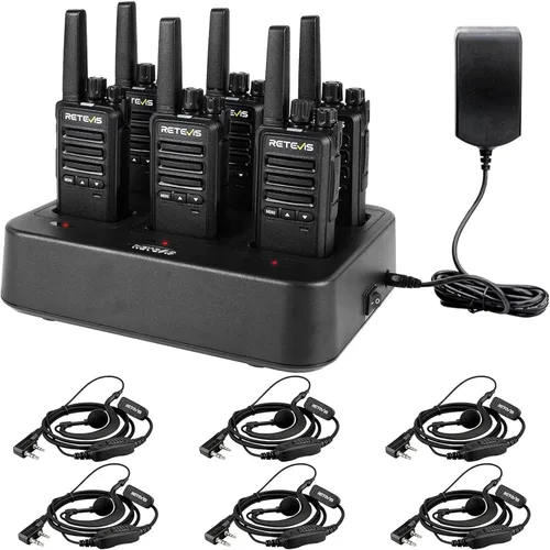 Vista 15 de Retevis Walkie Talkies RT68 de largo alcance con auricular