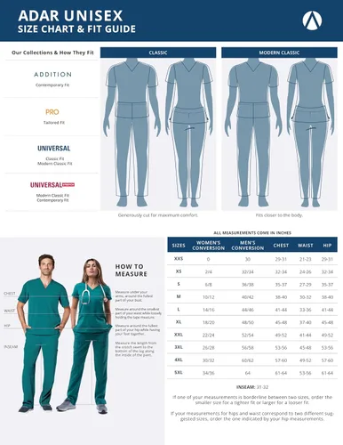 Vista 6 de Adar Universal Unisex Scrubs Unisex Drawstring Scrub Set