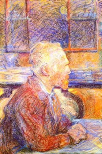 Vista 2 de Laminated Henri de Toulouse Lautrec Vincent Van Gogh Wall Art Impressionist Portrait Painting Style Fine Art Home Decor Realism Romantic Artwork