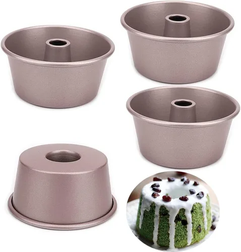 Vista 8 de Molde de Kugelhoft hueco de acero al carbono redondo de 4 pulgadas con forma rectangular redonda de 4 pulgadas, molde para tartas, utensilios