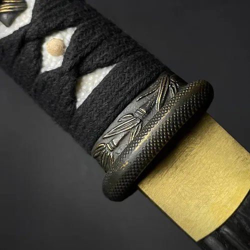 Vista 5 de Musashi - Cortador rápido de bambú ligero Katana de arcilla real templada 1060 hoja de acero al carbono Samurai Sword Katana