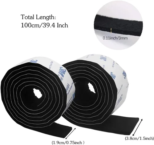 Vista 2 de Shintop Cinta adhesiva de fieltro para bricolaje, rollo de tira de fieltro resistente cortada en cualquier forma para proteger tu suelo de madera