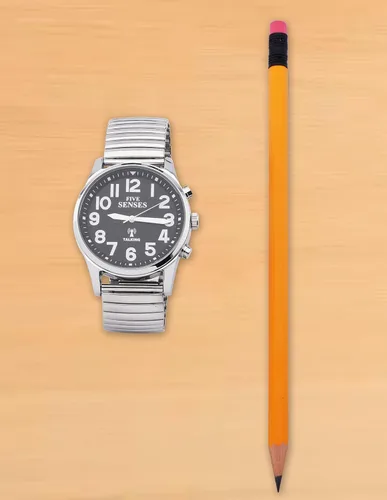 Vista 4 de Reloj parlante inglés atómico jumbo (1.693 in1.75 pulgadas) con despertador fuerte para personas con discapacidad visual, persona mayor por 5