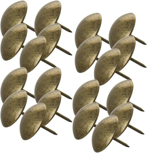 Vista 13 de MroMax 120 tachuelas de clavos para tapicería de 0.47 pulgadas de diámetro, hierro de estilo vintage, de metal, redondos, de 0.67 pulgadas de altura