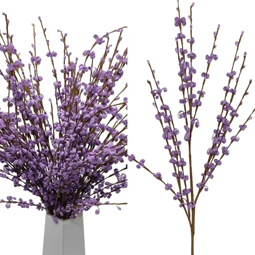 Vista 18 de Wootkey 10 piezas de flores artificiales de jazmín de tallo largo, color naranja quemado, jazmín otoñal, tallos florales de otoño para ramos