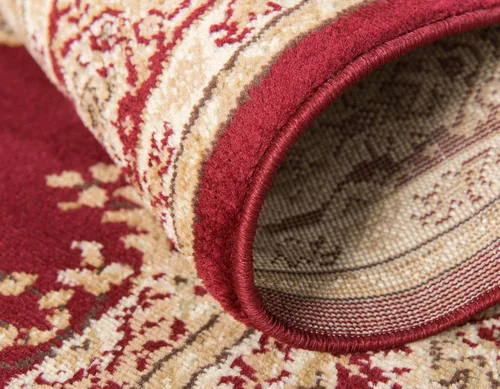 Vista 6 de Unique Loom - Alfombra clásica tradicional, colección Versalles, Polipropileno, Rojo/Borgoña