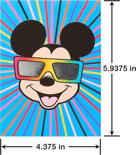 Vista 7 de American Greetings Paquete de tarjetas de lujo de Disney para todas las ocasiones con sobres, Mickey Mouse (32 unidades)