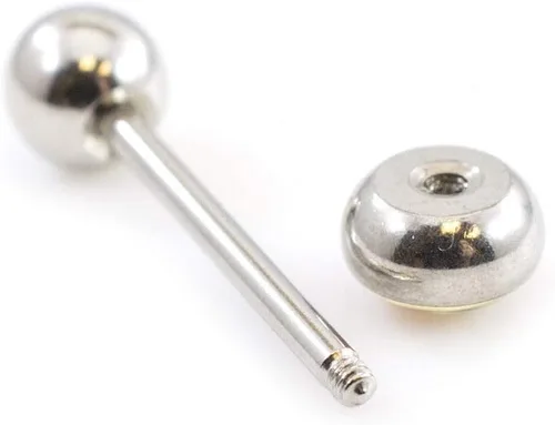 Vista 3 de BodyJewelryOnline - Piercing para lengua, 0.49oz, diseño de hoja de maceta