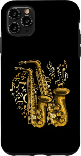 Vista 4 de Funda para iPhone 12 mini músico, saxofonista y saxofonista de jazz