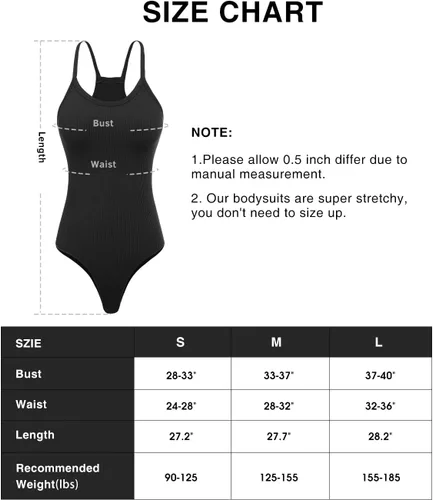 Vista 5 de YNNTHY 3 Piece Women's Sleeveless Bodysuits Ribbed Scoop Neck Racer Back Tank Tops