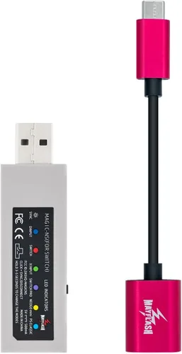Vista 9 de Mcbazel Mayflash Magic-NS inalámbrico PS5 PS4 PS3 Switch Pro Controller Fighting Stick Adapter para Nintendo Switch PC, NeoGeo Mini con USB a tipo C