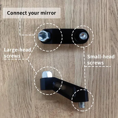 Vista 8 de Kit de adaptadores extensores elevadores de espejo retrovisor compatible con Honda Monkey 125M 125MA 125 2019-2023 2024 2025 Accesorios para Negro