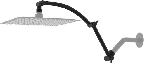 Vista 14 de Hibbent Brazo de Extensión para Cabezal de Ducha Totalmente Metálico de 10'', Latón Sólido Flexible Ajustable en Altura y Ángulo, Extensor de Brazo