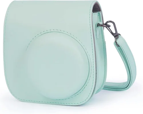 Vista 10 de Phetium Instant Mini 12 - Funda protectora para cámara compatible con Instax Mini 12 11, bolsa de piel sintética con bolsillo y correa de hombro