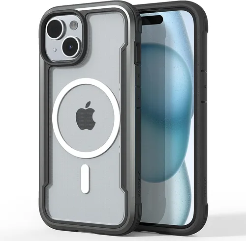 Vista 13 de RAPTIC Funda magnética Air para iPhone 15, funda protectora transparente a prueba de golpes, grado militar probada para caídas de 10 pies, funda