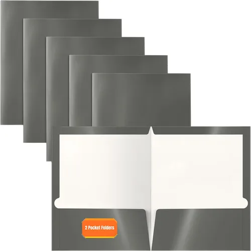 Vista 15 de Better Office Products Carpetas de papel laminado brillante con 2 bolsillos, colores surtidos, tamaño carta, caja de 25 carpetas de colores surtidos