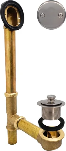 Vista 14 de Westbrass Pull & Drain D3262-62 - Desechos de baño de 14 pulgadas, tubo de calibre 17, negro mate, D3262-62