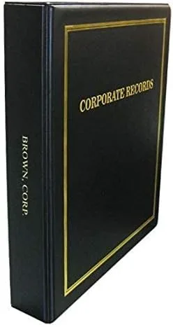 Vista 10 de Corpkit personalizado Hotstamp Thriftkit Corporate Kit con actas impresas y estatutos/acuerdo operativo, carpeta, funda, sello corporativo, Negro