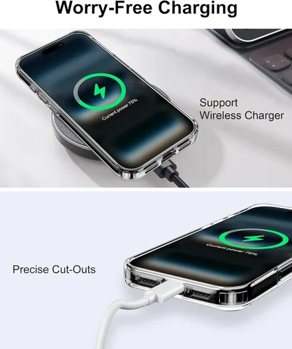 Vista 38 de HOOMIL Funda para iPhone 7 Plus/iPhone 8 Plus de 5.5 Pulgadas, sin amarillamiento, protección contra caídas, cubierta trasera dura transparente