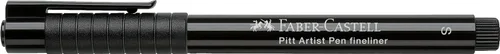 Vista 2 de Faber-Castell Art & Graphic Pitt Artist Pen Fineliner India Ink Pen, Negro, Bolígrafo Pitt Individual, para Arte, Manualidades, Dibujo, Bocetos
