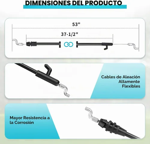Vista 2 de 946-1130 746-1130 Cable de control de motor compatible con MTD Cub Cad et Troy Bilt Yardman Craftsman Bolens Huskee cortacésped