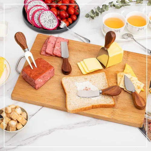 Vista 3 de Accesorios de embutidos (20 unidades), esparcidores de queso para tabla de embutidos, mini cucharas de servir, tenedores y mini pinzas para servir