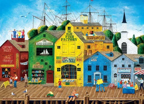 Vista 2 de Masterpieces 300 Piece Jigsaw Puzzle for Adults and Families - Crows Nest Harbor - 19.25"x26.63